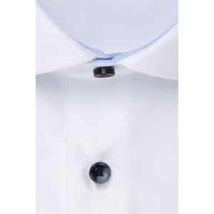 Seidensticker - Poplin Overhemd - Wit - 100% Katoen - Regular Fit