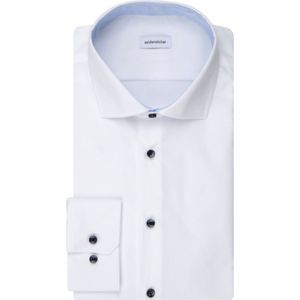 Seidensticker Popeline overhemd met lange mouwen, regular fit, wit, 39