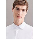 Seidensticker - Herenoverhemd - Wit - Geweven Keperstof