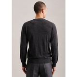 SEIDENSTICKER - Trui - Grijs Gemêleerd - Wol - V-hals - Lange Mouw