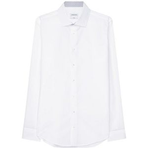 Seidensticker - T-shirt - Wit - Popeline - Comfortabel en Elegante Fit