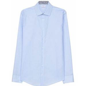 Seidensticker - Heren Overhemd - Strijkvrij - Kent Kraag - Lange Mouwen - Lichtblauw - 100% Katoen