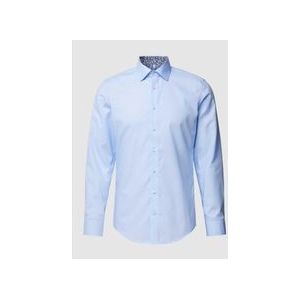 Seidensticker - Herenhemd - Lichtblauw - Popeline - Slimfit
