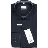 Seidensticker - Slim Fit - Overhemd - Donkerblauw