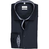 Seidensticker - Slim Fit - Overhemd - Donkerblauw