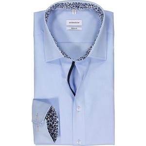 Seidensticker - Regular Fit - Overhemd - Lichtblauw - 100% Katoen
