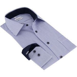 Seidensticker - Business Overhemd - Donkerblauw - Katoen - Regular Fit