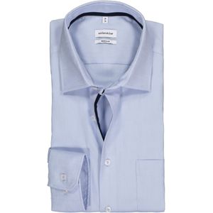 Splendesto - Herenoverhemd - Middenblauw - Structuur - Regular Fit