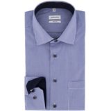 Seidensticker regular fit overhemd, popeline, blauw geruit