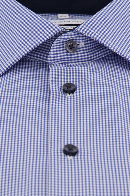 Seidensticker - Overhemd - Donkerblauw - Katoen - Regular Fit