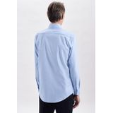 Seidensticker - Herenoverhemd - Blauw - 100% Katoen - Strijkvrij