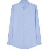 Seidensticker - Herenoverhemd - Blauw - 100% Katoen - Strijkvrij