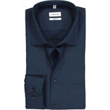 Seidensticker regular fit overhemd, blauw met wit gestipt