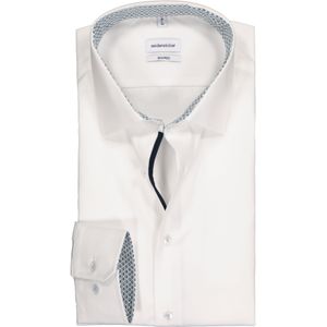 Seidensticker - Zakelijk Overhemd - Wit - 100% Katoen - Strijkvrij
