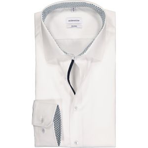 Herenoverhemd - Wit - Zijde - Strijkvrij