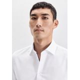 Seidensticker - Herenhemd - Wit - Popeline - Getailleerde Snit