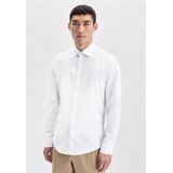Seidensticker - Herenhemd - Wit - Popeline - Getailleerde Snit