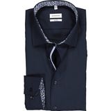 Seidensticker shaped fit overhemd, donkerblauw (contrast)