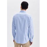 Seidensticker - Shaped Fit - Overhemd - Lichtblauw - Strijkvrij - Boordmaat: 37