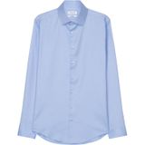 Seidensticker - Shaped Fit - Overhemd - Lichtblauw - Strijkvrij - Boordmaat: 37