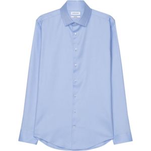 Seidensticker - Shaped Fit - Overhemd - Lichtblauw - Strijkvrij - Boordmaat: 37
