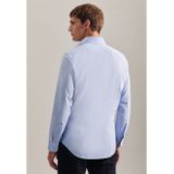 Seidensticker - Shaped Fit - Overhemd - Blauw - Strijkvrij, 100% Katoen