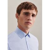 Seidensticker - Shaped Fit - Overhemd - Blauw - Strijkvrij, 100% Katoen