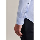 Seidensticker - Shaped Fit - Overhemd - Blauw - Strijkvrij, 100% Katoen