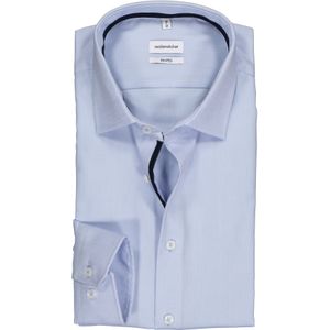 Seidensticker - Shaped Fit - Overhemd - Lichtblauw - Strijkvrij