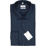 Seidensticker - Heren Overhemd - Donkerblauw - Slim Fit - Strijkvrij
