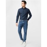 Seidensticker - Heren Overhemd - Donkerblauw - Slim Fit - Strijkvrij