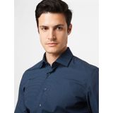 Seidensticker - Heren Overhemd - Donkerblauw - Slim Fit - Strijkvrij