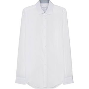 Seidensticker - Slim Fit Overhemd - Wit - Poplin - Strijkvrij