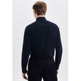 Seidensticker - Blauw Effen Overhemd - 100% Katoen - Kent Kraag - Lange Mouwen