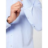 Seidensticker - Herenoverhemd - Lichtblauw - Popeline - Slim Fit
