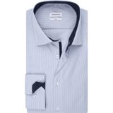 Seidensticker - Herenoverhemd - Lichtblauw - Popeline - Slim Fit