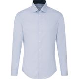 Seidensticker - Herenoverhemd - Lichtblauw - Popeline - Slim Fit