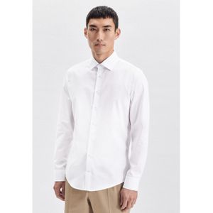 Seidensticker - Extra Slim Fit - Heren Overhemd - Wit - Poplin - Strijkvrij