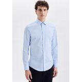 Seidensticker - X-Slim Fit Overhemd - Blauw - Poplin - Strijkvrij