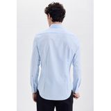 Seidensticker - X-Slim Fit Overhemd - Blauw - Poplin - Strijkvrij