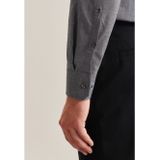 Seidensticker - Herenoverhemd - Donkergrijs - 100% Katoen