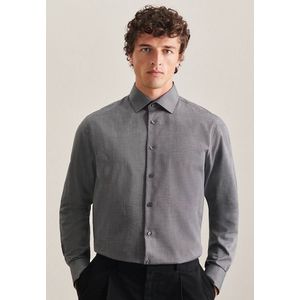 Seidensticker - Business-overhemd - Donkergrijs - 100% Katoen - Strijkvrij