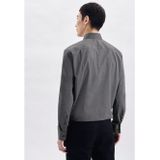 Seidensticker - Grijs Effen Overhemd - 100% Katoen - Kent Kraag - Lange Mouwen