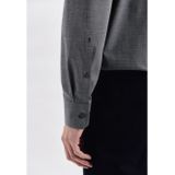 Seidensticker - Grijs Effen Overhemd - 100% Katoen - Kent Kraag - Lange Mouwen