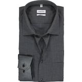 Seidensticker - Grijs Effen Overhemd - 100% Katoen - Kent Kraag - Lange Mouwen