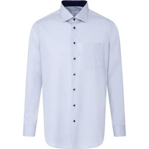 Seidensticker - Heren Shirt - Lichtblauw - Katoen - Regular Fit