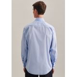 Seidensticker - Herenhemd - Lichtblauw - Katoen - Strijkvrij