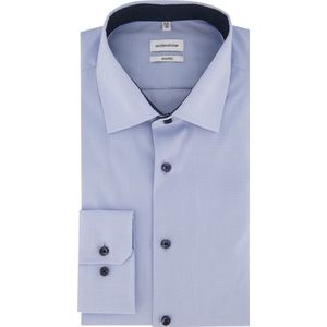 Seidensticker - Heren Overhemd - Blauw - 100% Katoen