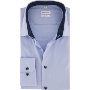 Seidensticker - Overhemd - Blauw - 100% Katoen - Kreuk- en Strijkvrij