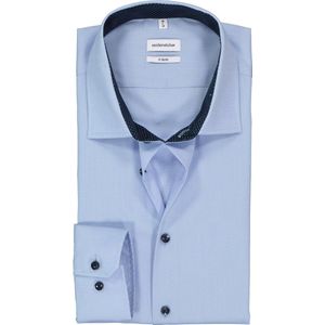 Seidensticker - Herenhemd - Lichtblauw - Popeline - Extra Slim Fit